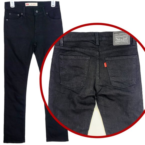 NEW Levi's 510 Boys Stretch Skinny Jeans Sz 14 Reg 27W  27L Slim Fit Black Levis - Picture 1 of 9